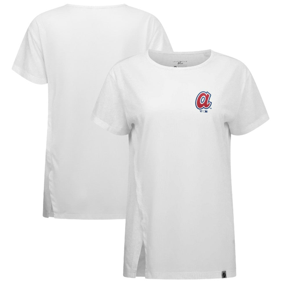 Atlanta Braves Levelwear Women's Influx Cooperstown Core Logo T-Shirt Clearance