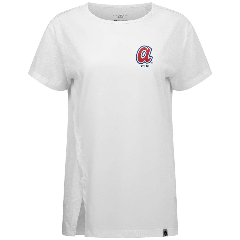 Atlanta Braves Levelwear Women's Influx Cooperstown Core Logo T-Shirt Clearance