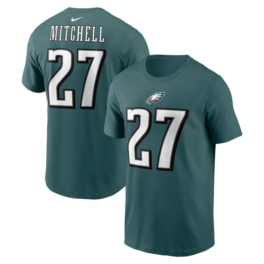 Quinyon Mitchell Philadelphia Eagles Name & Number T-Shirt Green - Nike