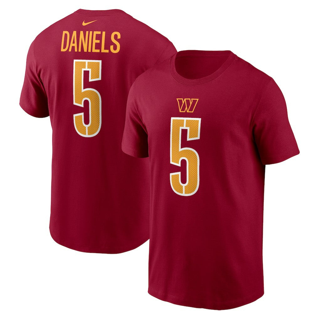 Jayden Daniels Washington Commanders Name & Number T-Shirt Burgundy - Nike