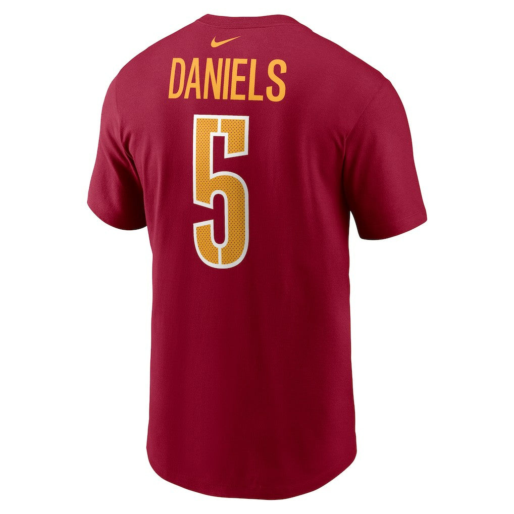 Jayden Daniels Washington Commanders Name & Number T-Shirt Burgundy - Nike