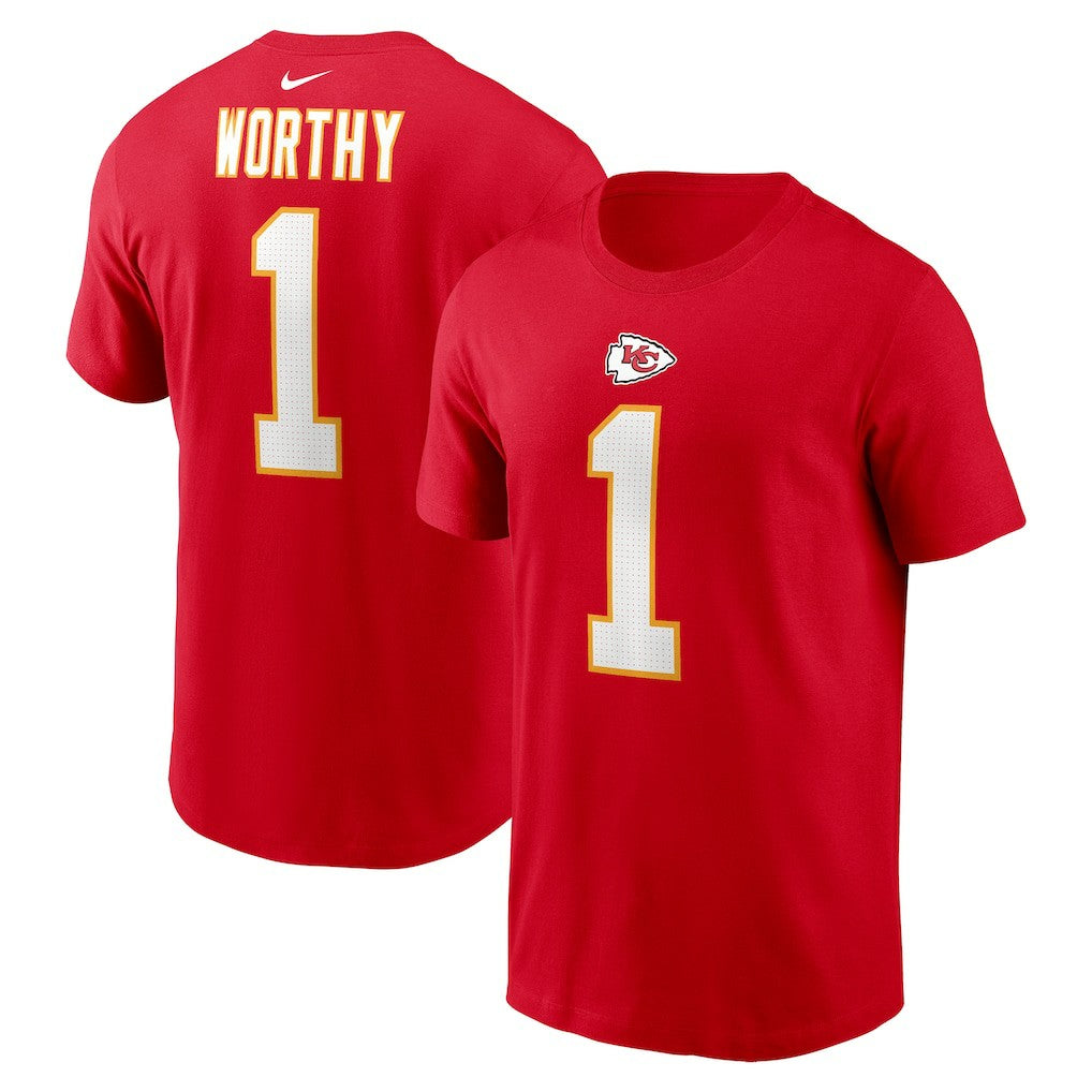 Xavier Worthy Kansas City Chiefs Name & Number T-Shirt Red - Nike