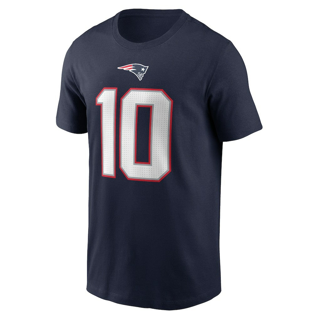 Drake Maye New England Patriots Name & Number T-Shirt Navy - Nike