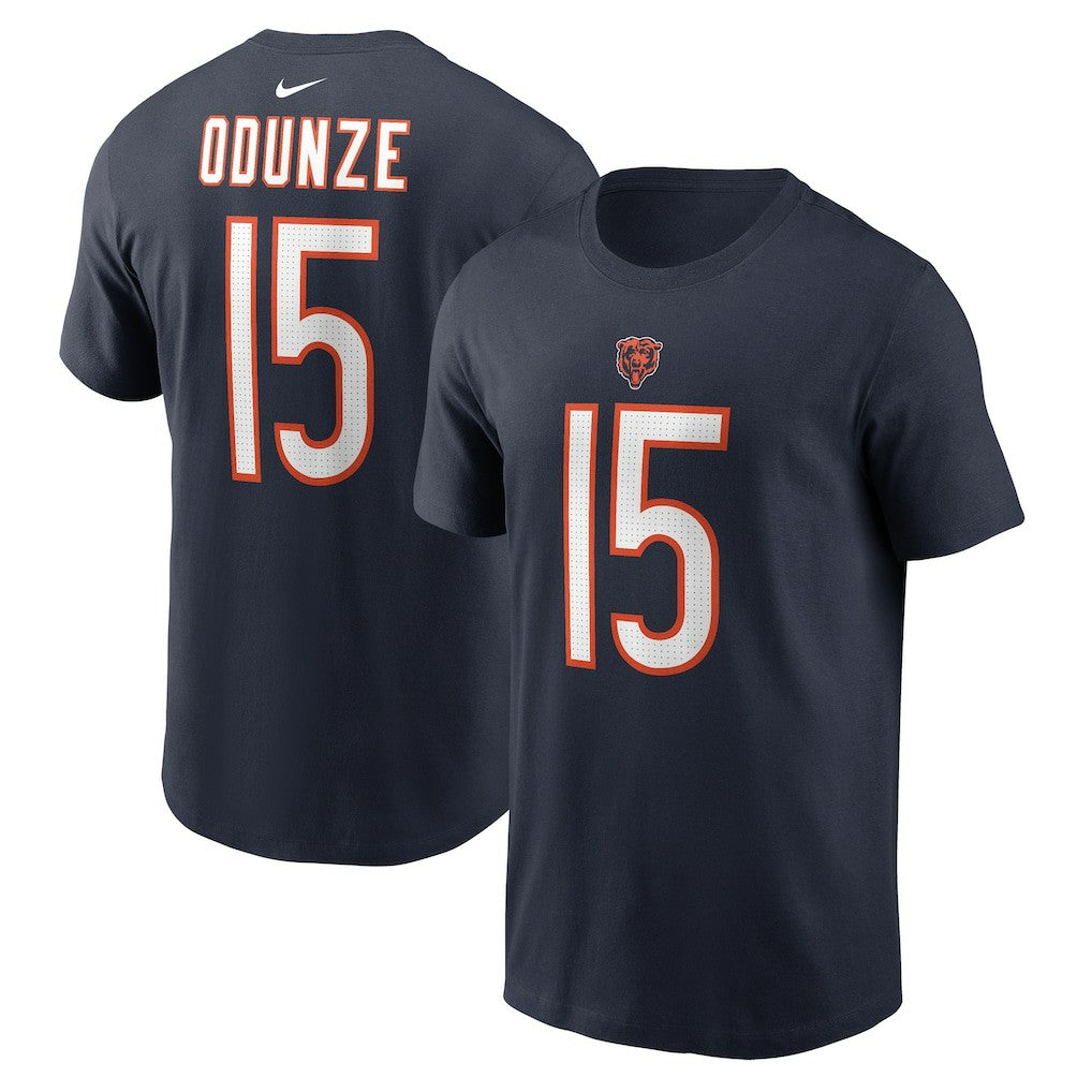 Rome Odunze Chicago Bears Name & Number T-Shirt Navy - Nike
