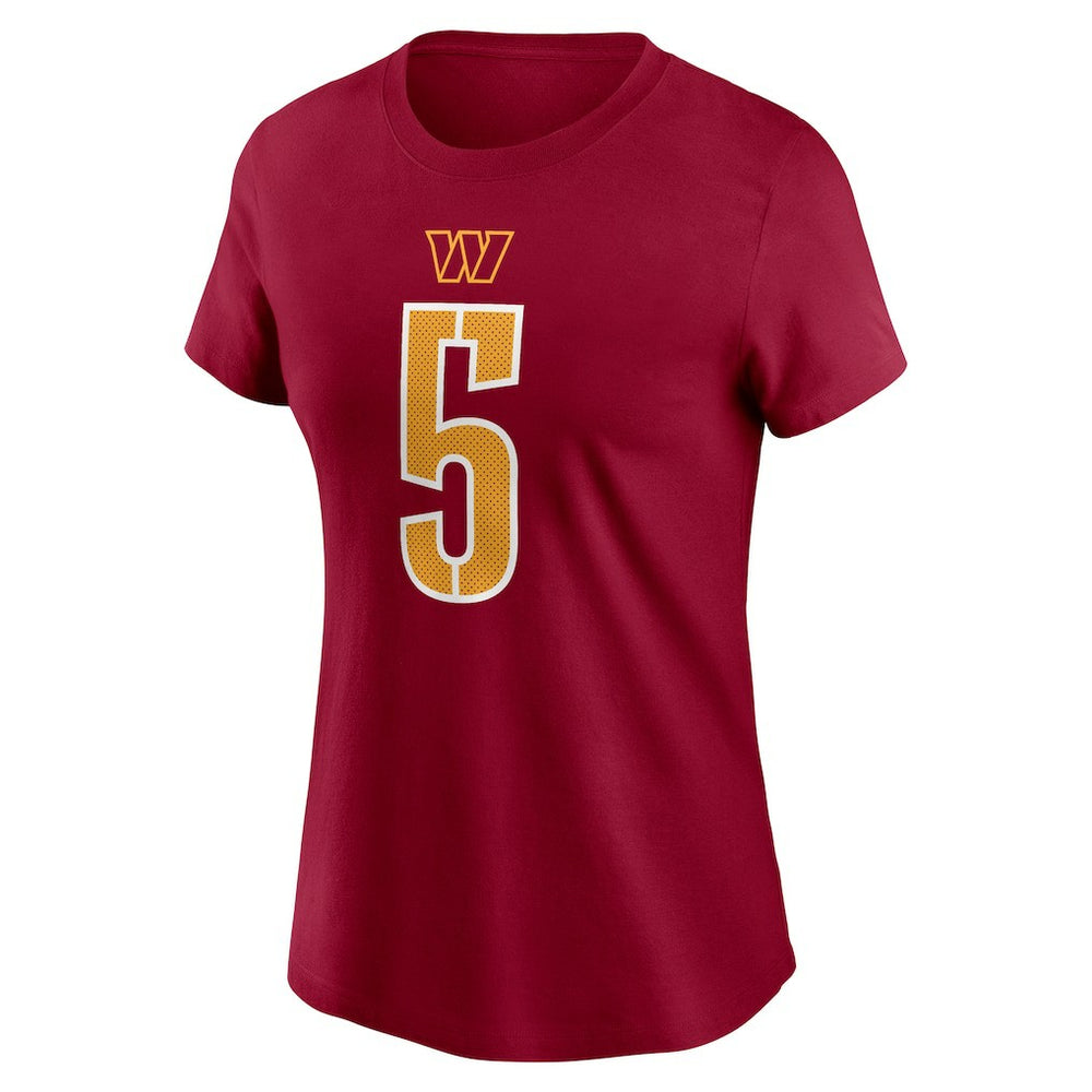 Jayden Daniels Washington Commanders Women's Name & Number T-Shirt Burgundy - Nike