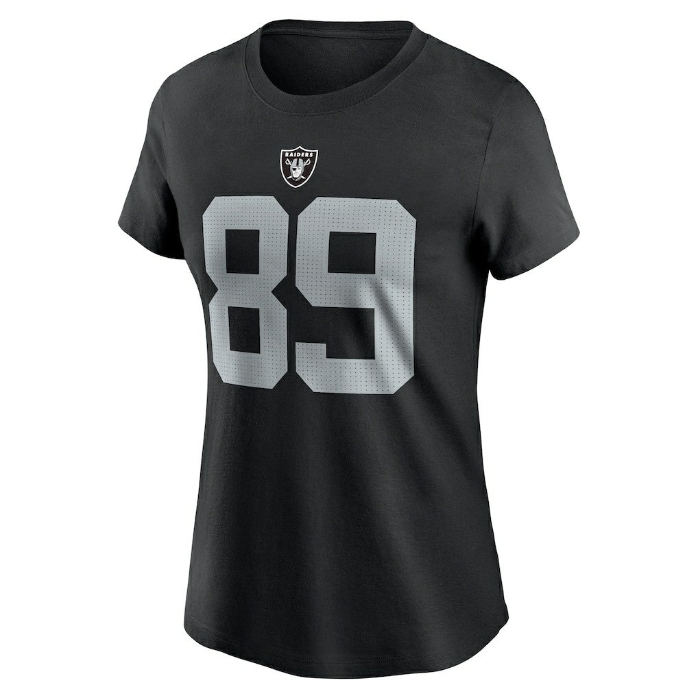 Brock Bowers Las Vegas Raiders Women's Player Name & Number T-Shirt Black - Nike