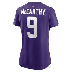 J.J. McCarthy Minnesota Vikings Women's Name & Number T-Shirt Purple - Nike