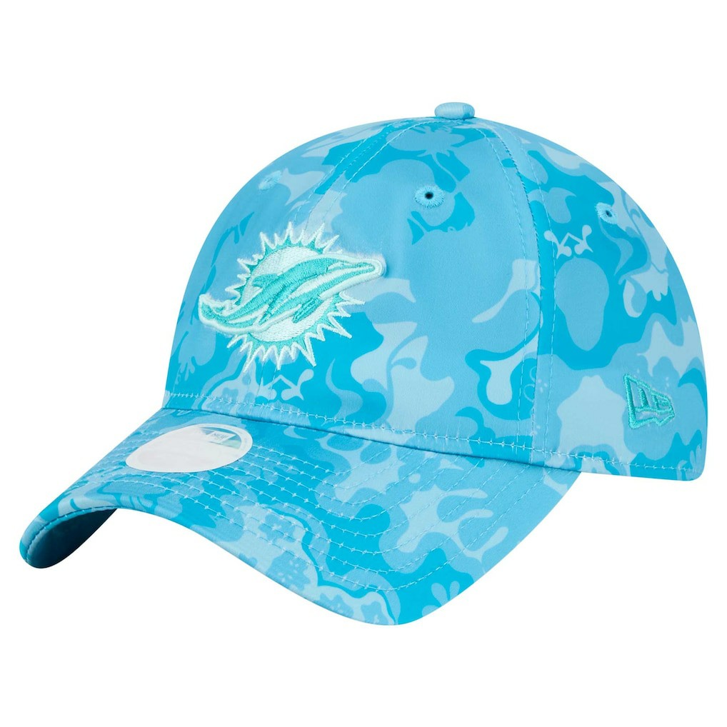 Miami Dolphins New Era Women's Trippy 9TWENTY Adjustable Hat Aqua - NFL