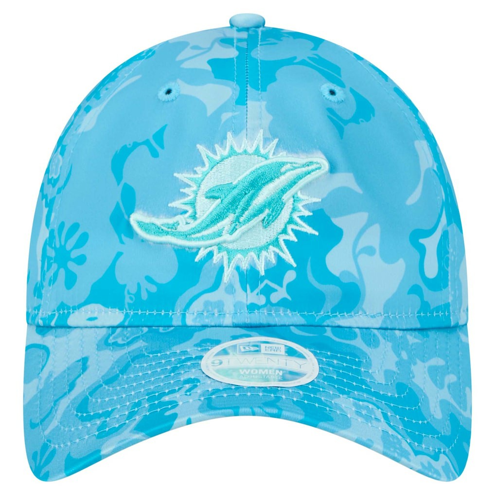 Miami Dolphins New Era Women's Trippy 9TWENTY Adjustable Hat Aqua - NFL