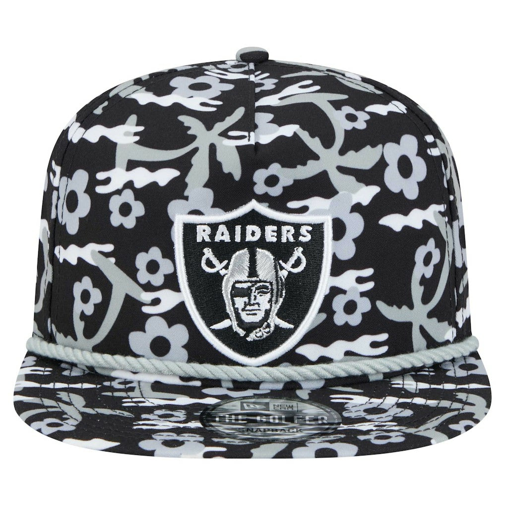 Las Vegas Raiders New Era Wakey Wakey Golfer Snapback Hat Black - NFL