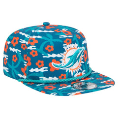 Miami Dolphins New Era Wakey Wakey Golfer Snapback Hat Aqua - NFL