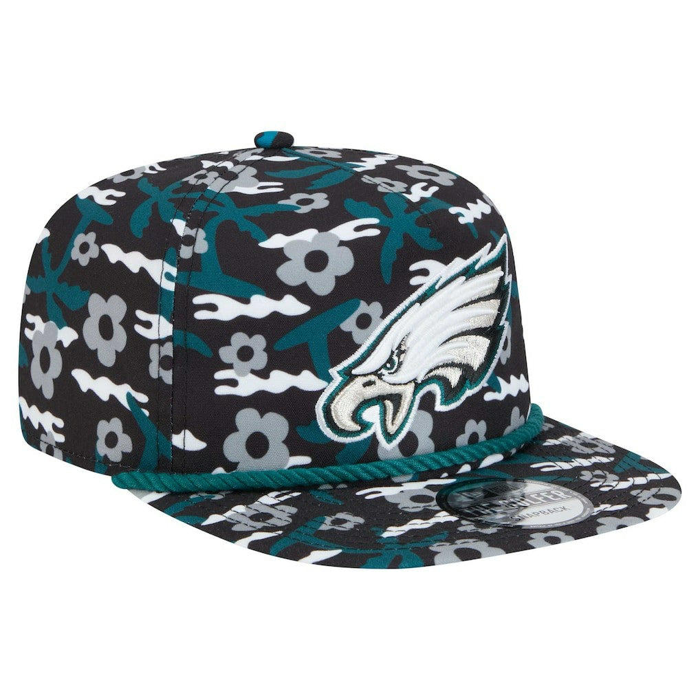 Philadelphia Eagles New Era Wakey Wakey Golfer Snapback Hat Black - NFL