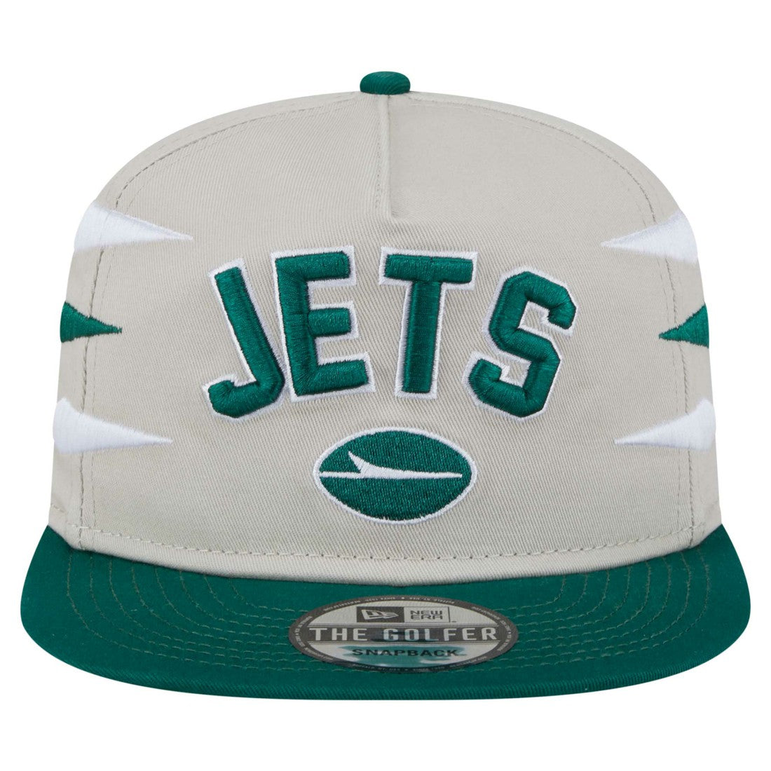 New York Jets New Era Athletic Golfer Snapback Hat Stone/Green - NFL