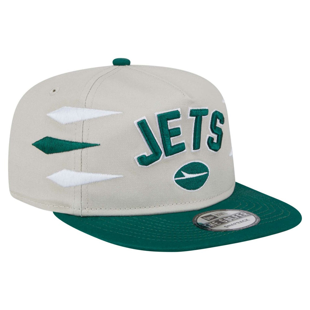 New York Jets New Era Athletic Golfer Snapback Hat Stone/Green - NFL