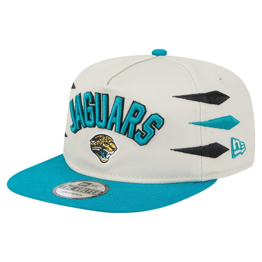 Jacksonville Jaguars New Era Athletic Golfer Snapback Hat Stone/Teal - NFL