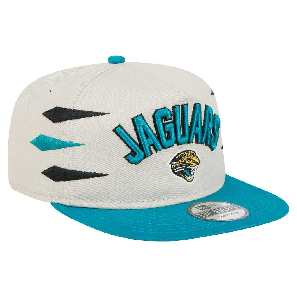 Jacksonville Jaguars New Era Athletic Golfer Snapback Hat Stone/Teal - NFL