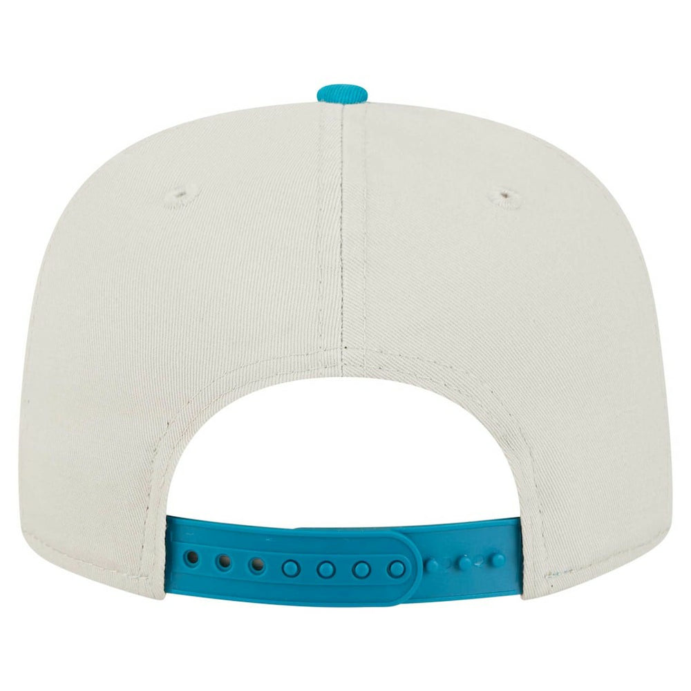 Jacksonville Jaguars New Era Athletic Golfer Snapback Hat Stone/Teal - NFL