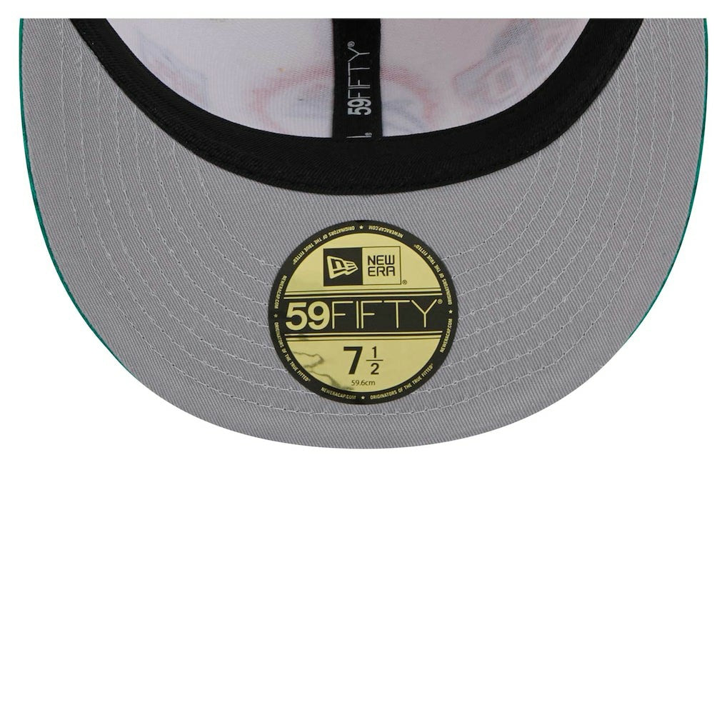Miami Dolphins New Era Throwback Corduroy 59FIFTY Fitted Hat Cream/Aqua - NFL