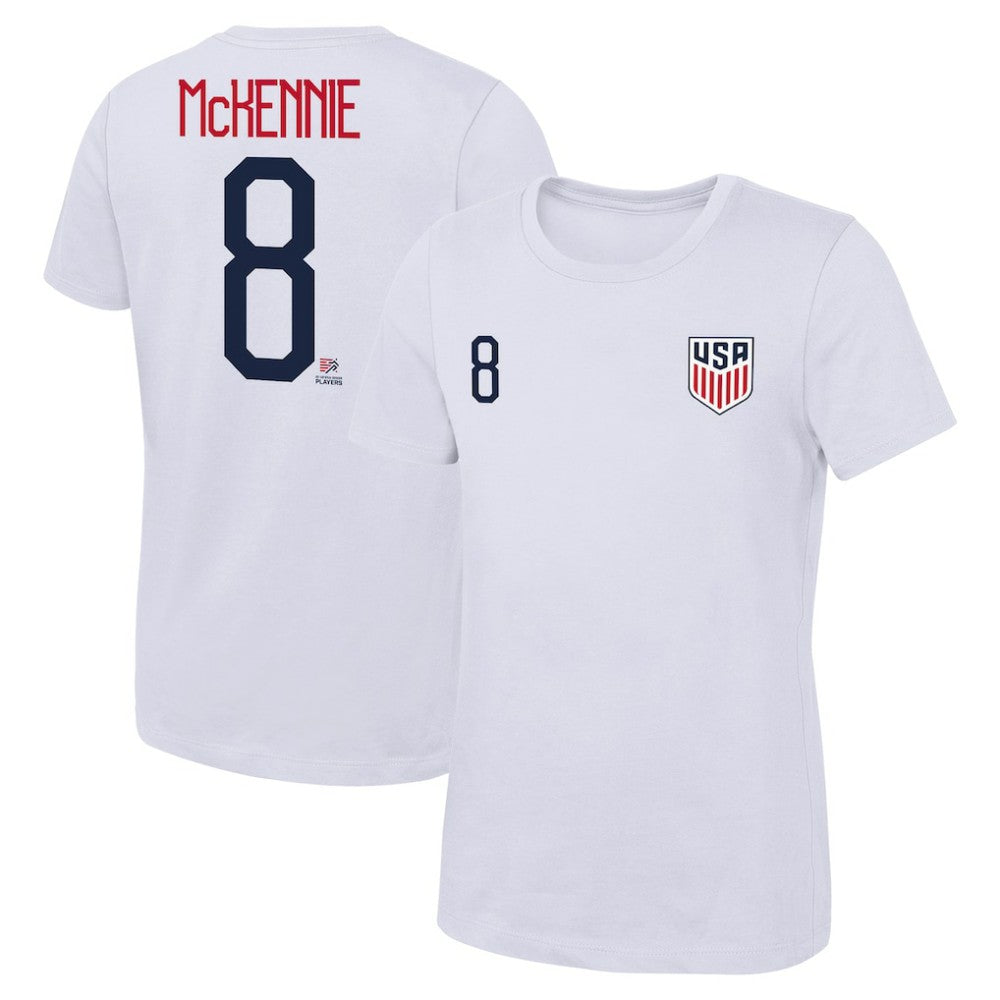 Weston McKennie USMNT Women's Name & Number T-Shirts - White