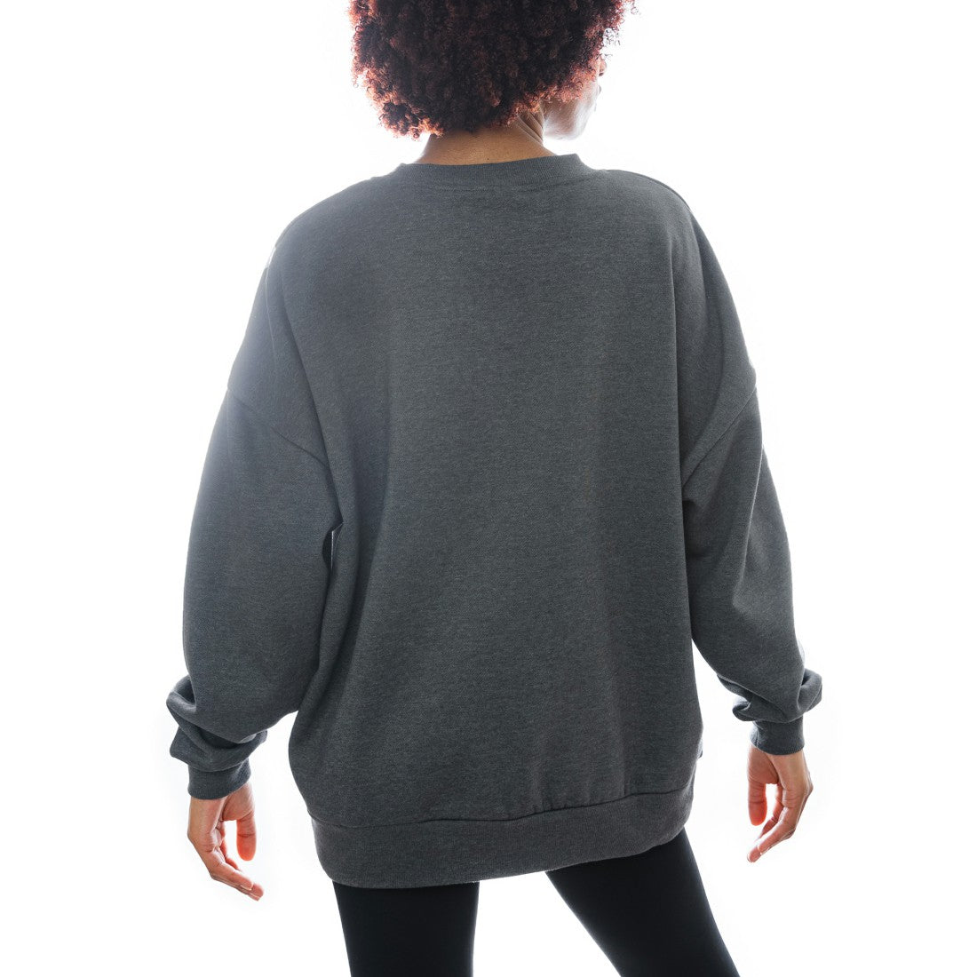 Houston Texans Gameday Couture Women's Oversized Long Weekend Premium Fleece Drop Shoulder Pullover Sweatshirt Charcoal - NFL