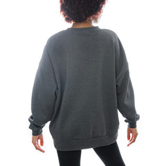 Houston Texans Gameday Couture Women's Oversized Long Weekend Premium Fleece Drop Shoulder Pullover Sweatshirt Charcoal - NFL