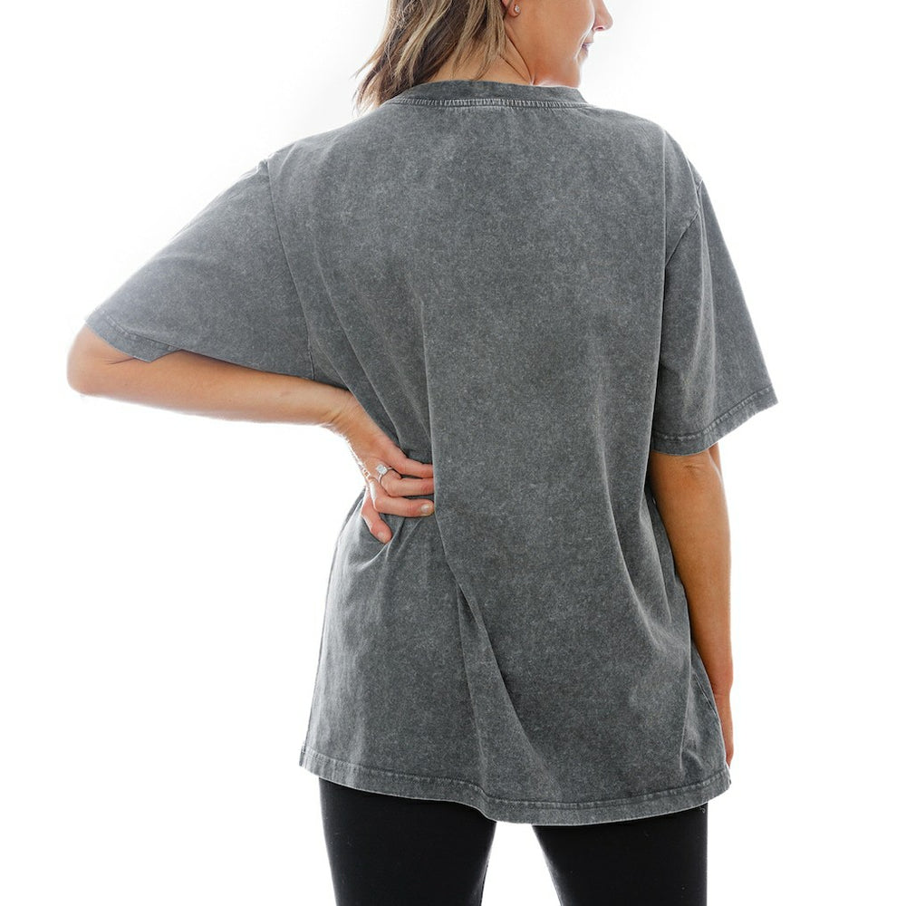 Cleveland Browns Gameday Couture Women's Titan Tackle Relaxed Fit Washed T-Shirt Gray - NFL