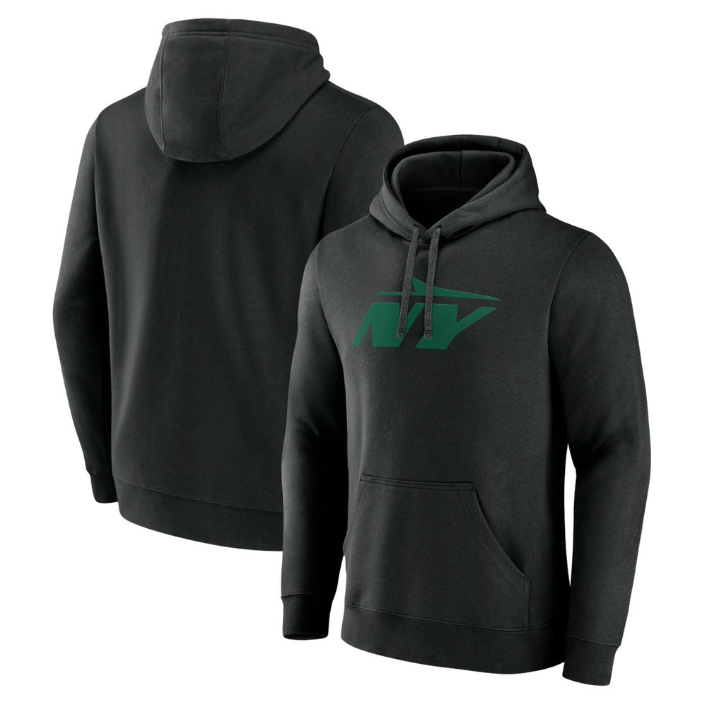 New York Jets Secondary Logo Pullover Hoodie Black - NFL