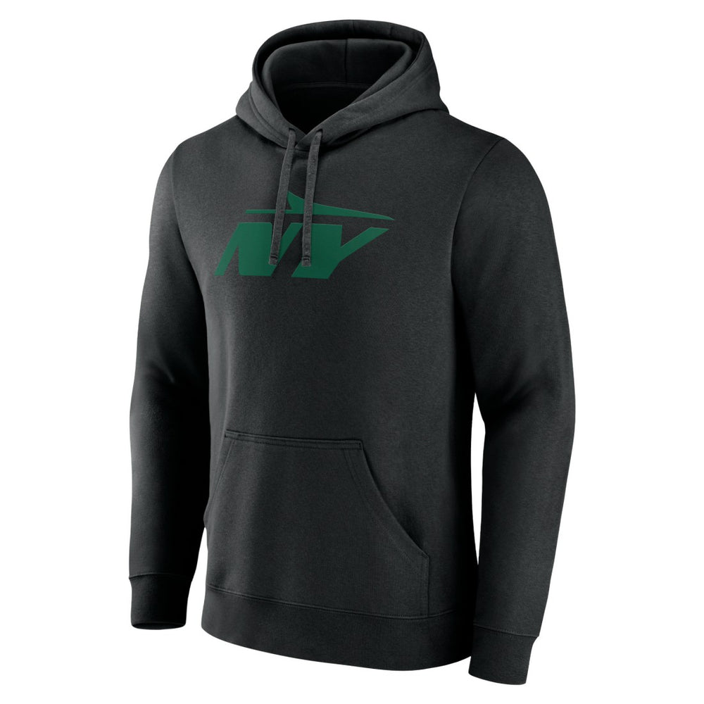 New York Jets Secondary Logo Pullover Hoodie Black - NFL