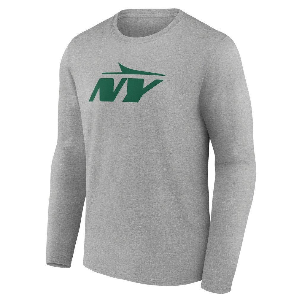 New York Jets Secondary Logo Long Sleeve T-Shirt Gray - NFL