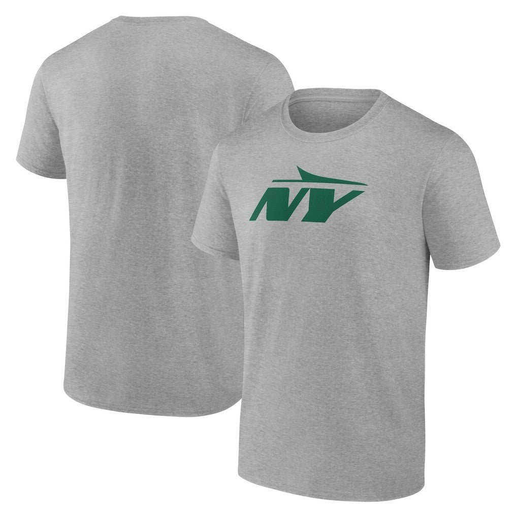 New York Jets Secondary Logo Lightweight T-Shirt Heather Gray - NFL