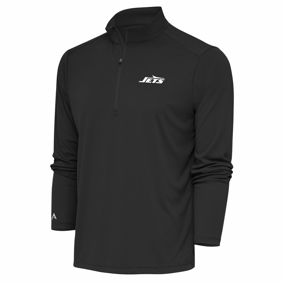 New York Jets Antigua Tribute Quarter-Zip Pullover Top Gray - NFL