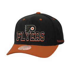 Philadelphia Flyers - Mitchell & Ness Backside Script 2-Tone Pro Crown Adjustable Hat Black/Orange