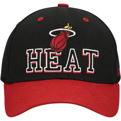 Mitchell & Ness - Miami Heat Backside Script Two-Tone Pro Crown Adjustable Hat - Black/Red