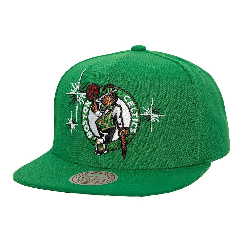 Mitchell & Ness - Boston Celtics Starlight Snapback Hat - Kelly Green