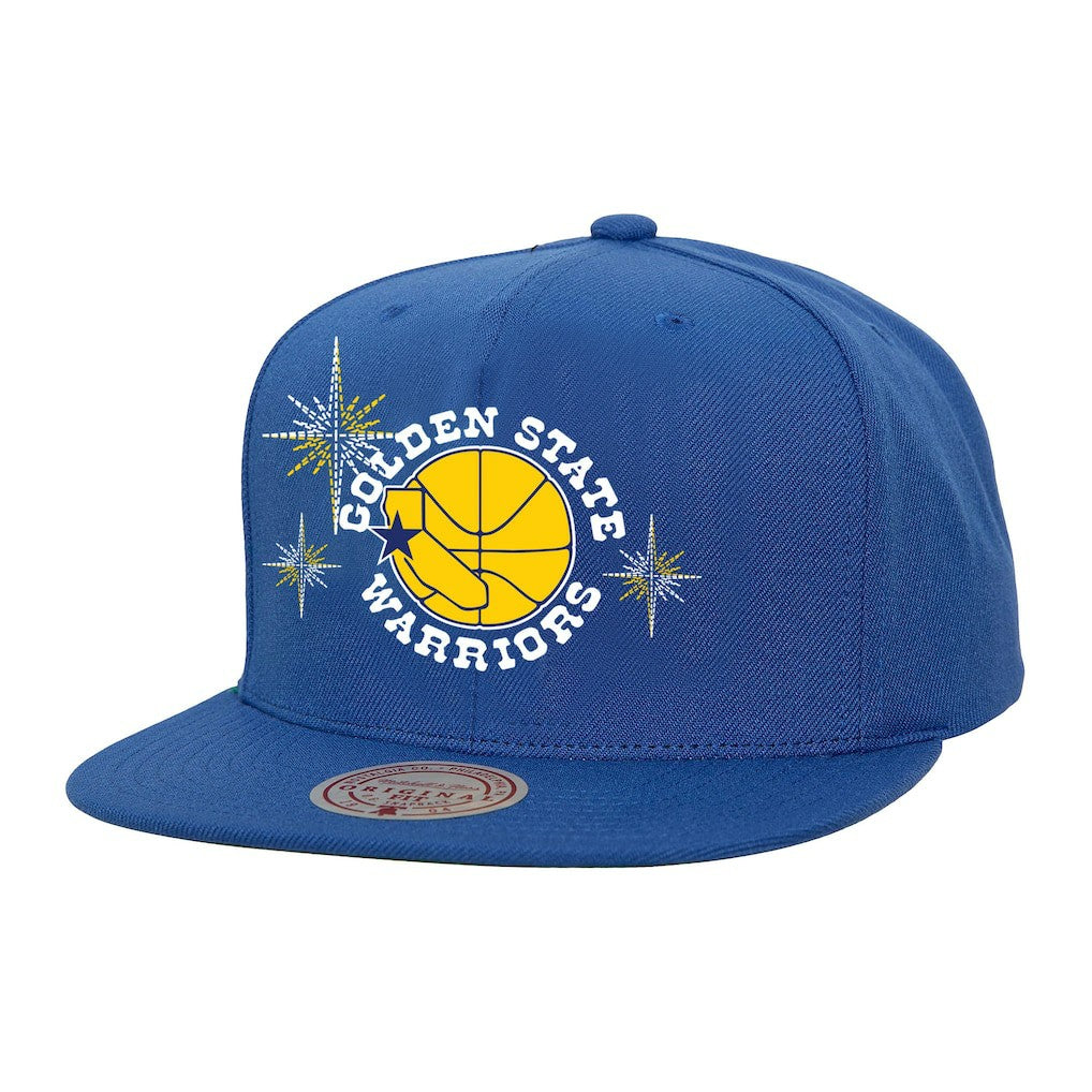 Mitchell & Ness - Golden State Warriors Starlight Snapback Hat - Royal