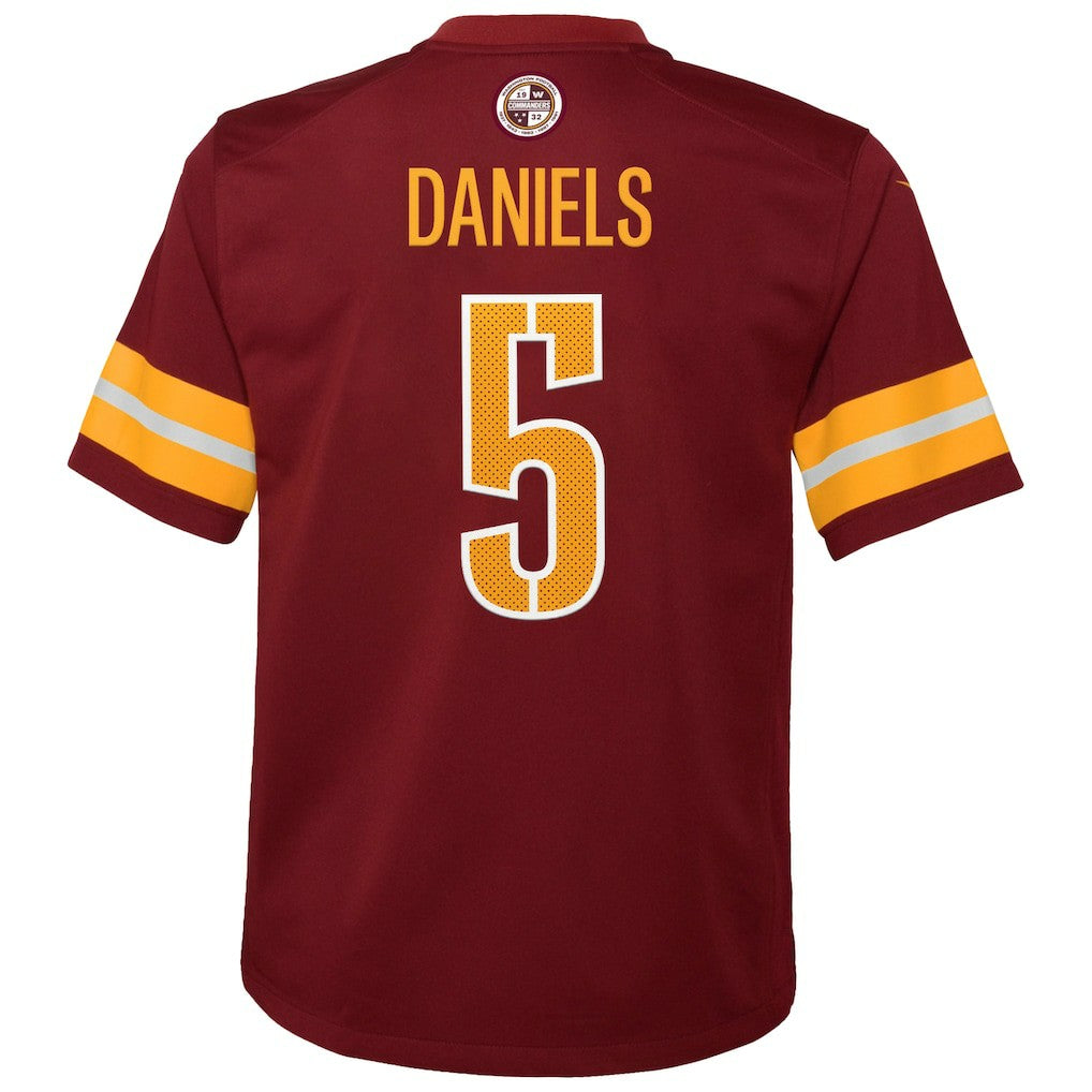 Jayden Daniels Washington Commanders Youth Game Jersey - Burgundy | NFL Jerseys