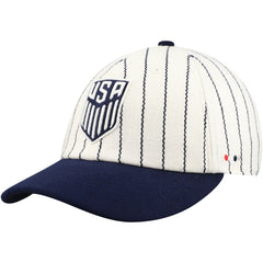 USMNT Fan Ink Unisex Yankee Adjustable Hat - White/Navy