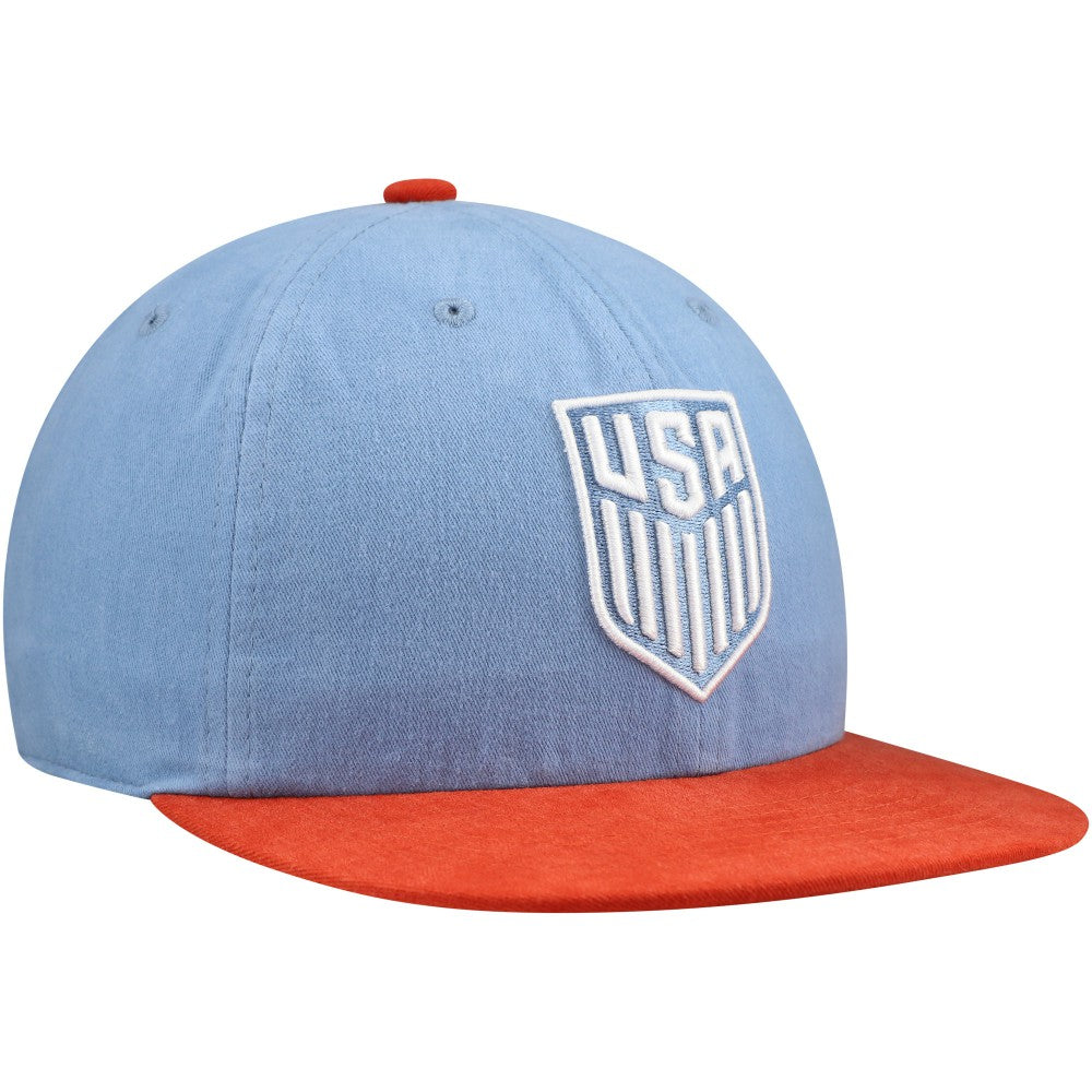 USMNT Unisex Swingman Adjustable Hat - Light Blue/Red