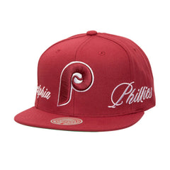 Philadelphia Phillies Mitchell & Ness Just Don x MLB Lux Script Snapback Hat Lifestyle