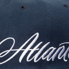 Atlanta Braves Mitchell & Ness Just Don x MLB Lux Script Snapback Hat for sale