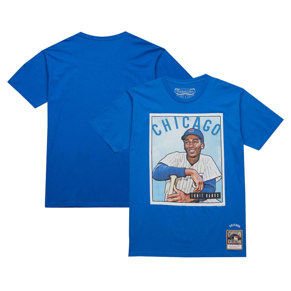 Ernie Banks Chicago Cubs Mitchell & Ness Cooperstown Collection Collectors Connection T-Shirt Clearance