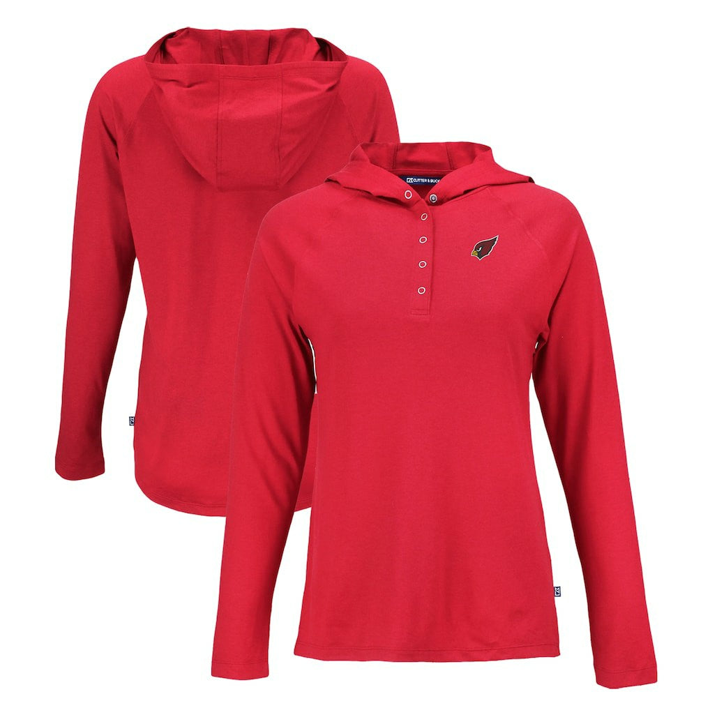 Arizona Cardinals Cutter & Buck Women's Coastline Epic Comfort Eco Recycled Raglan Pullover Hoodie Red - NFL