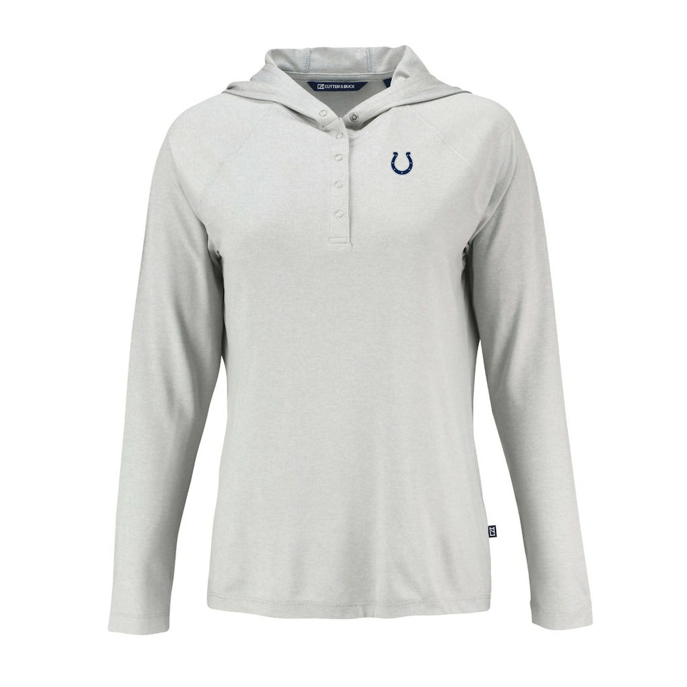 Indianapolis Colts Cutter & Buck Women's Coastline Epic Comfort Eco Recycled Raglan Pullover Hoodie Gray - NFL