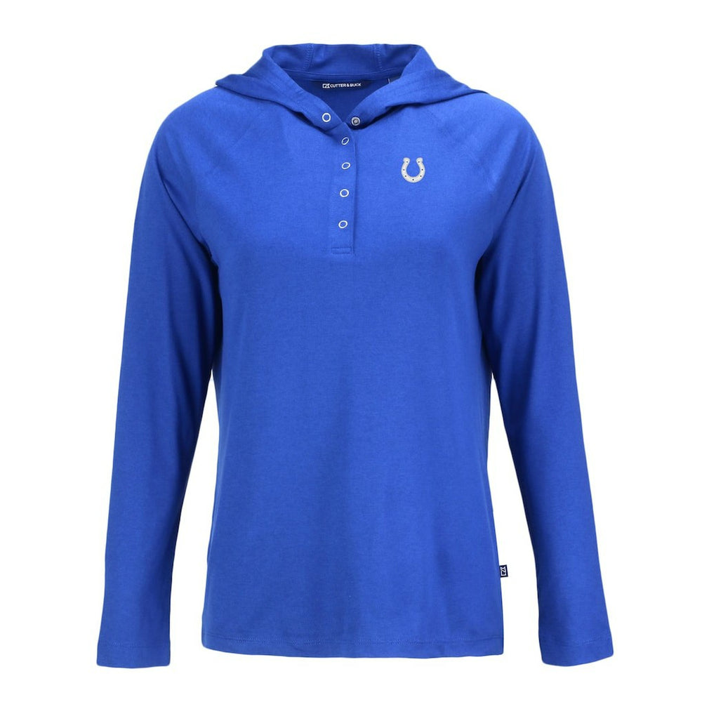Indianapolis Colts Cutter & Buck Women's Coastline Epic Comfort Eco Recycled Raglan Pullover Hoodie Blue - NFL