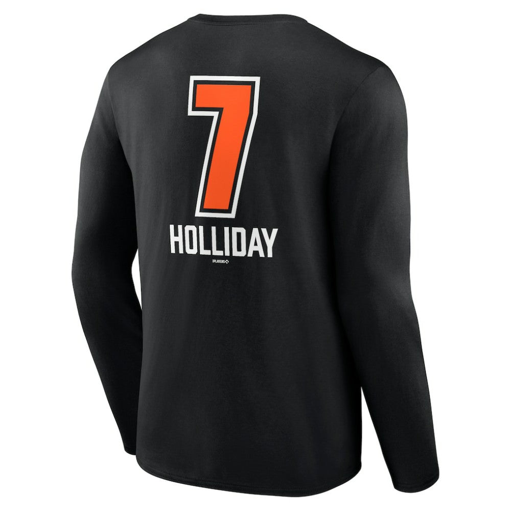 Jackson Holliday Baltimore Orioles Fastball Player Name & Number Long Sleeve T-Shirt Clearance