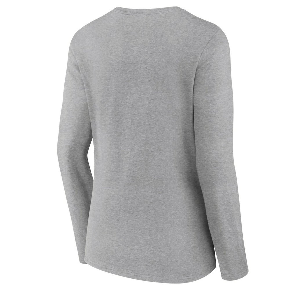 Cleveland Browns Women's Primary Logo Long Sleeve V-Neck T-Shirt Gray - NFL