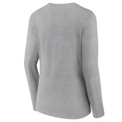 Cleveland Browns Women's Primary Logo Long Sleeve V-Neck T-Shirt Gray - NFL