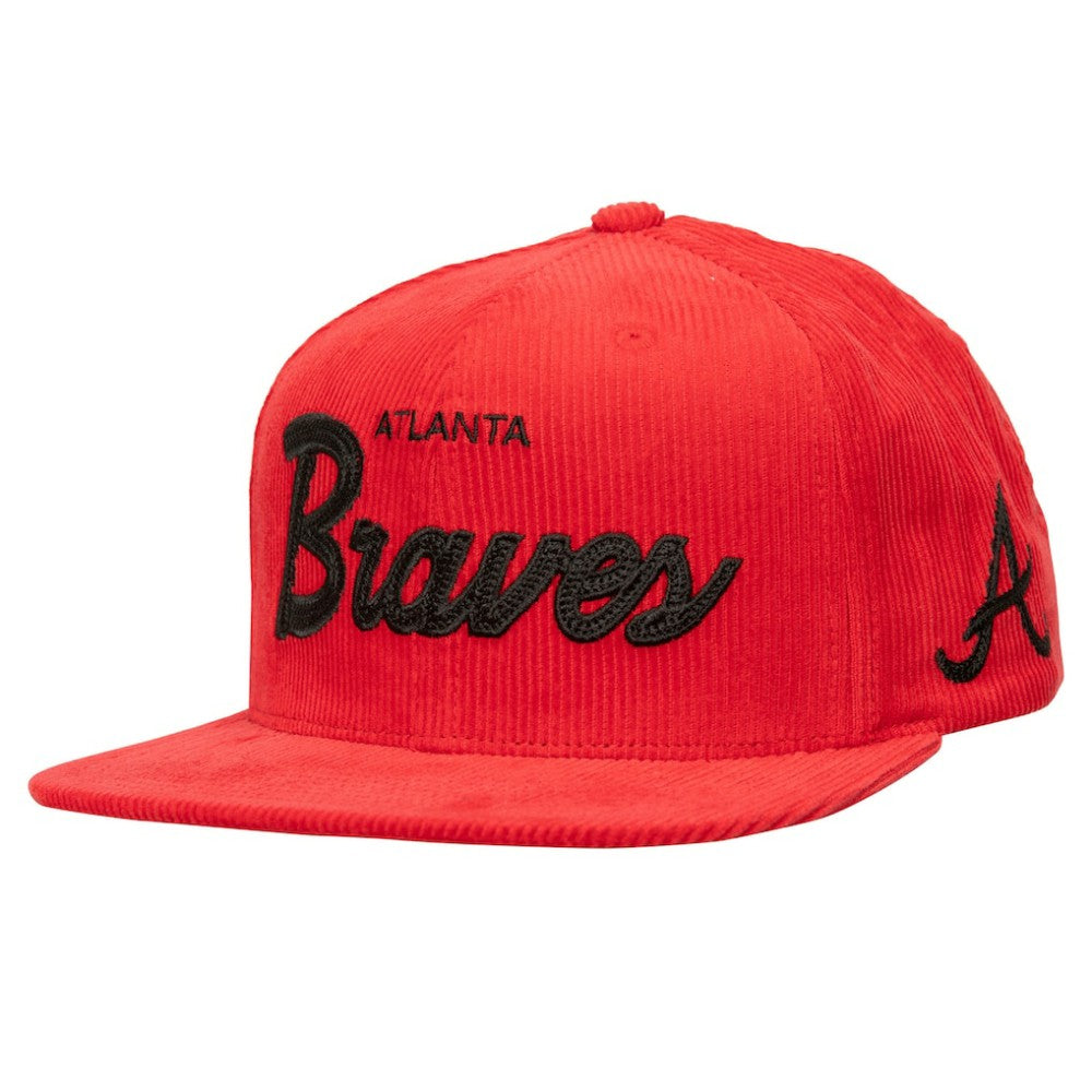 Mitchell & Ness  Atlanta Braves Male Adult Corduroy Snapback Hat Clearance