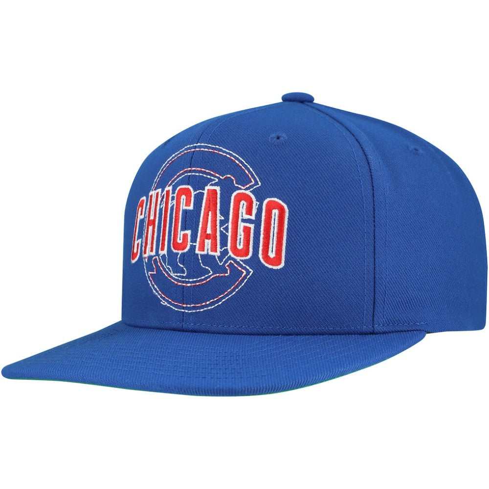 Chicago Cubs Mitchell & Ness Double Up Snapback Hat Near Me