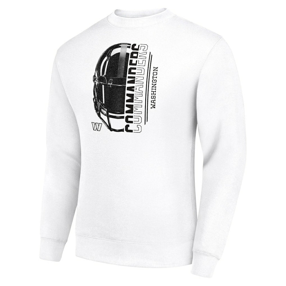 Washington Commanders Starter Half Helmet Team Graphic Tri-Blend Fleece Pullover Sweatshirt White - NFL